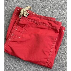Patagonia Board Shorts 34 Men's Nylon Red Drawstring Pocket Stretch Drawstring